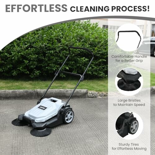 Walk-Behind Outdoor Hand Push Floor Sweeper